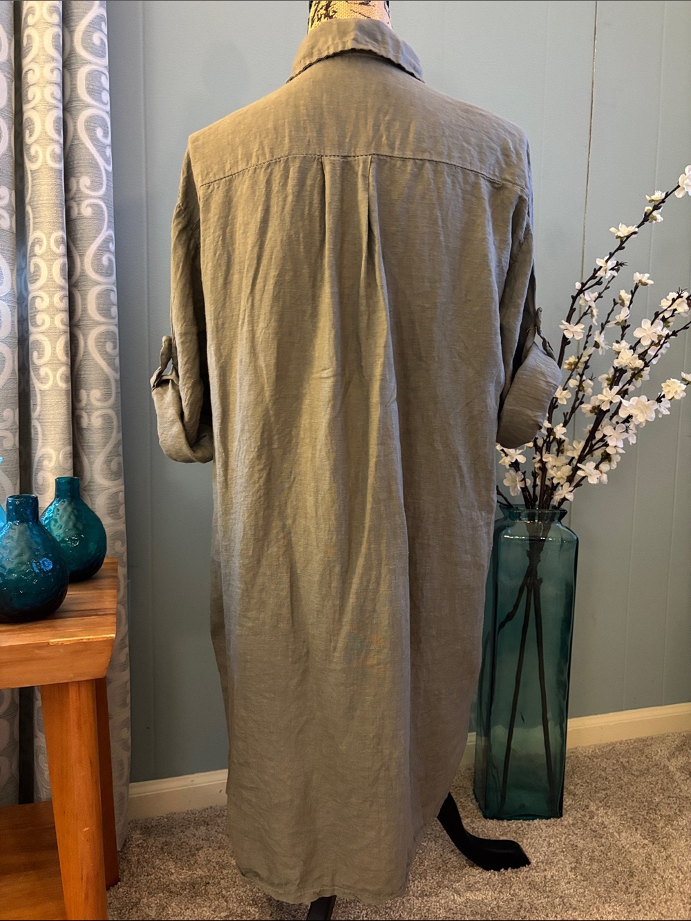 Planet Moda Italian Linen Shirt Dress - Picture 6 of 10